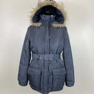 Club Monaco Waterproof Nylon Down Filled Hooded Coat Jacket